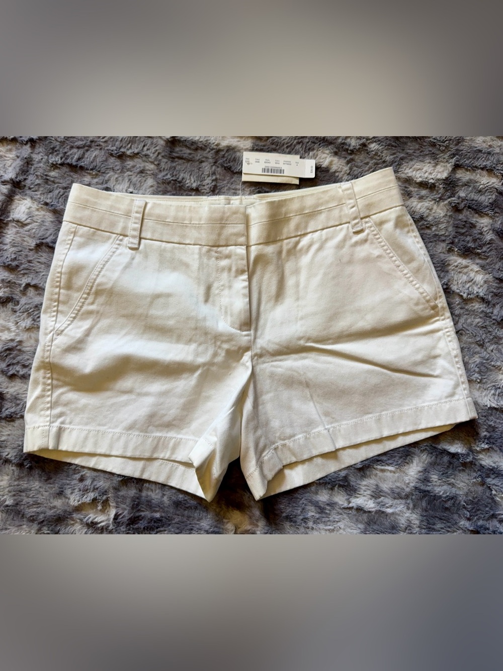 J. Crew Cream Tailored Cotton-Blend Bermuda Shorts